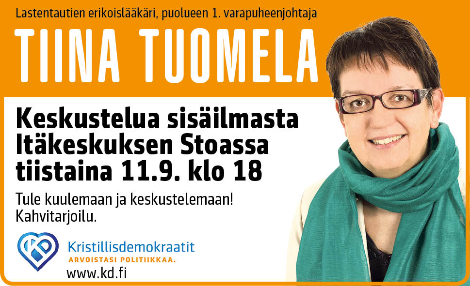 Keskustelua sisäilmasta -tilaisuus 11.9. Itäkeskuksen Stoassa