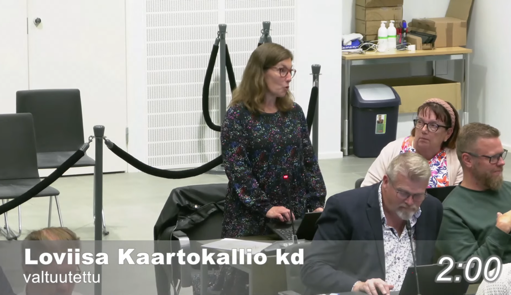 Loviisa Kaartokallion puhe Vantaan kaupunginvaltuuston kokouksessa 25.8.2025
