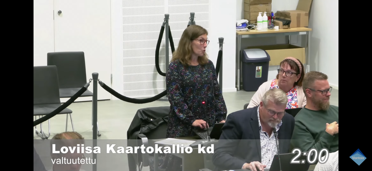 Loviisa Kaartokallion Puhe Vantaan Kaupunginvaltuuston Kokouksessa 25 8 Loviisa Kaartokallion Puhe Vantaan Kaupunginvaltuuston Kokouksessa 25 8
