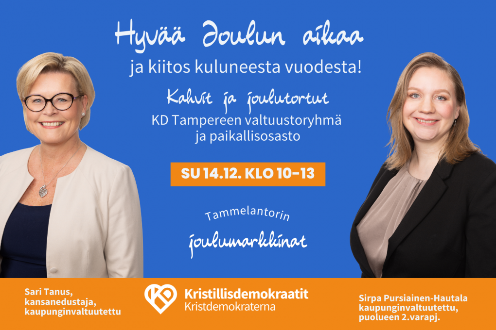 Joulurauhaa ja kohtaamisen iloa – tervetuloa torttukahville